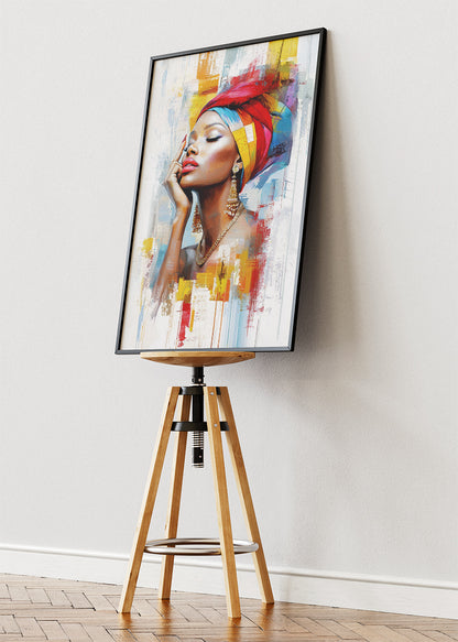 Radiant Headwrap Muse Canvas & Poster Print – AI PRINT LAB