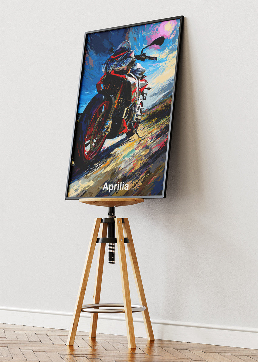 Aprilia Sport Bike Wall Art Poster & Canvas – Modern Superbike Artwork