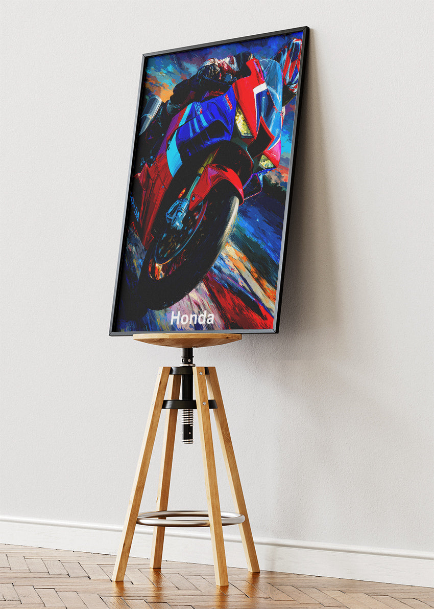 Honda Superbike Extreme Speed Wall Art Poster & Canvas