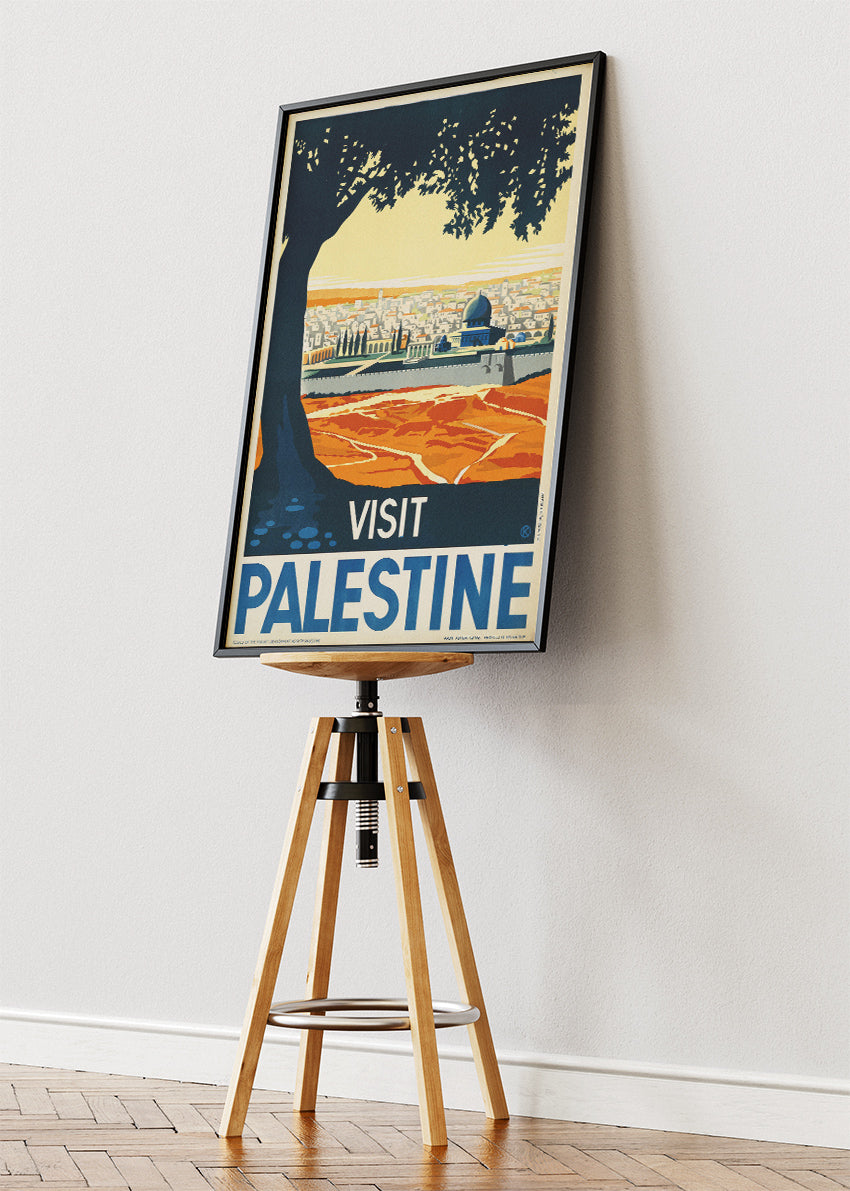 Visit Palestine Poster & Canvas Print – Vintage Middle Eastern Travel Art