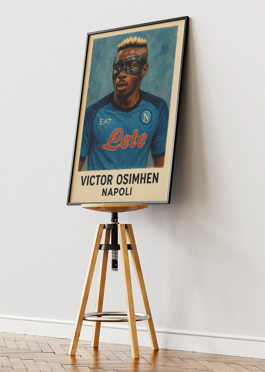 Victor Osimhen Napoli Football Wall Art | Iconic Serie A Striker Poster & Canvas