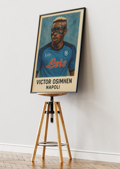 Victor Osimhen Napoli Football Wall Art | Iconic Serie A Striker Poster & Canvas
