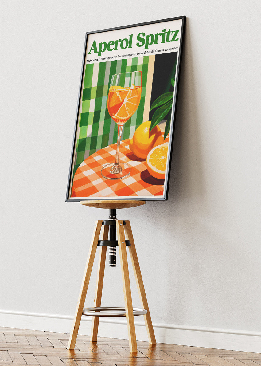 Aperol Spritz Mediterranean Poster & Canvas Print | Italian Summer Cocktail Wall Art