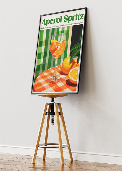 Aperol Spritz Mediterranean Poster & Canvas Print | Italian Summer Cocktail Wall Art