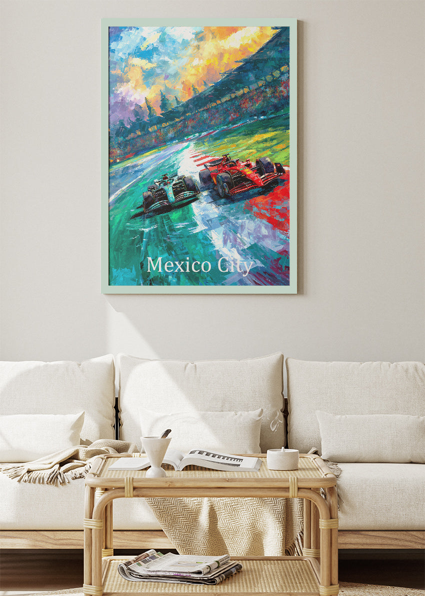 Mexico City Formula 1 Racing Canvas Print & Poster – AI PRINT LAB