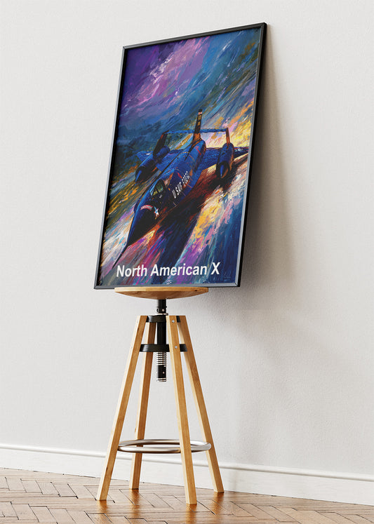North American X-Series Aircraft Poster & Canvas Print – Illustrated Experimental Jet Wall Art