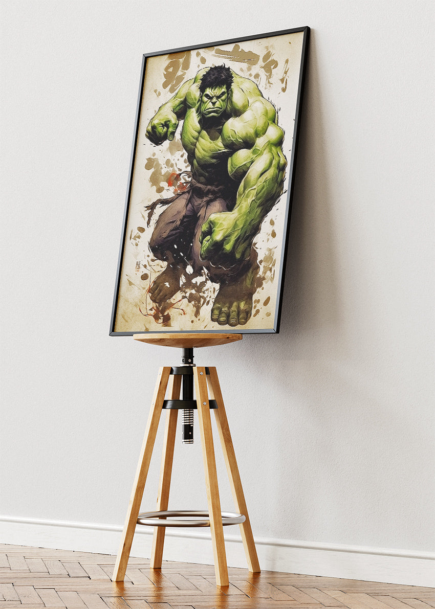 Savage Green Titan Portrait Canvas & Poster Print – AI PRINT LAB
