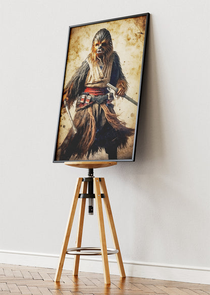 Chewbacca Warrior Portrait Canvas & Poster Print – AI PRINT LAB