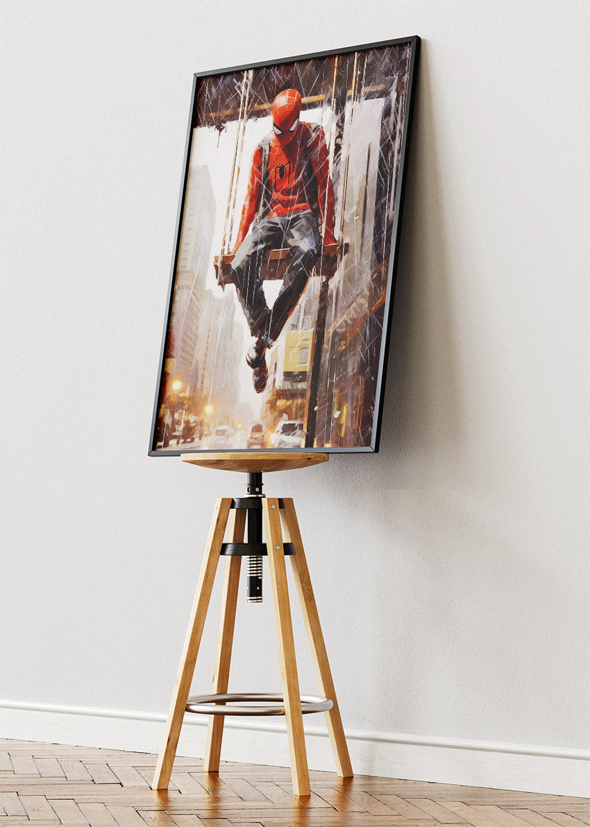 Spider-Man Rain City Portrait Canvas & Poster Print – AI PRINT LAB