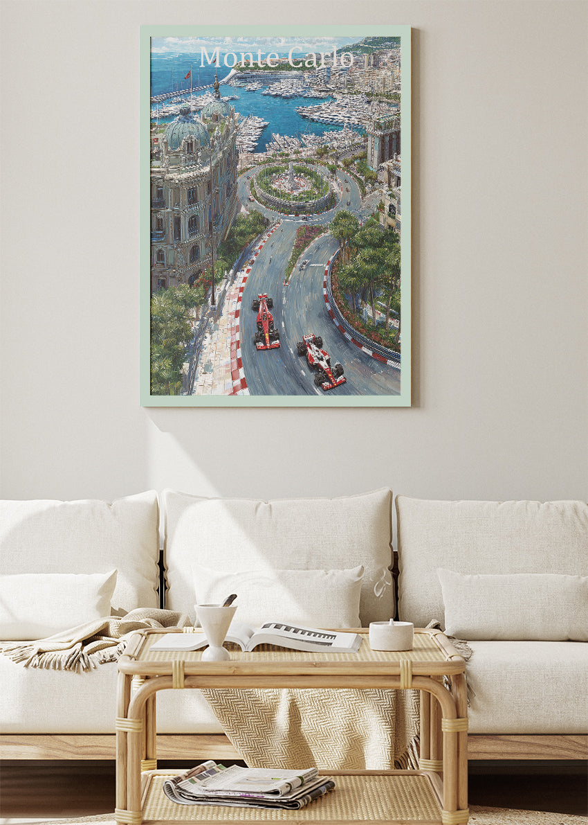Monte Carlo Monaco Grand Prix Harbor View Canvas Print & Poster – AI PRINT LAB