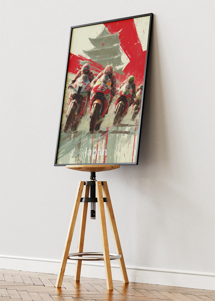 Japan Motorcycle Racing Heritage Wall Art Poster & Canvas