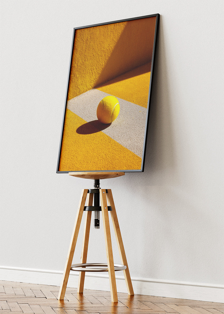 Minimal Tennis Ball Wall Art Poster & Canvas Print – Modern Sports Decor