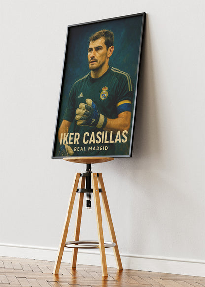 Iker Casillas Real Madrid Football Wall Art | Legendary Goalkeeper Poster & Canvas