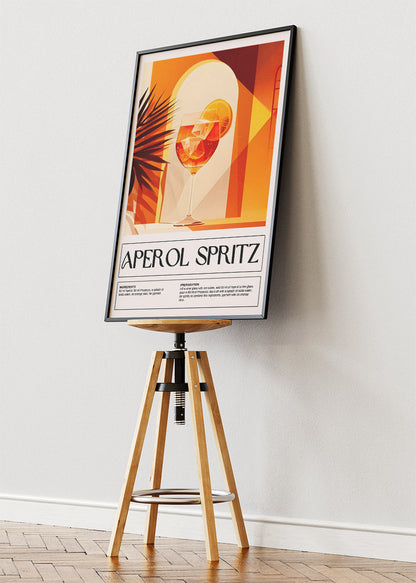 Aperol Spritz Mediterranean Sunset Poster & Canvas Print | Italian Cocktail Wall Art