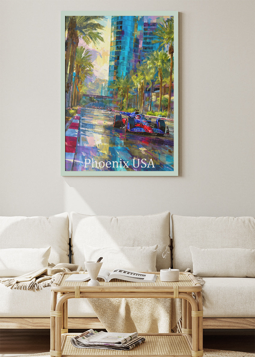 Phoenix USA Formula 1 Street Circuit Canvas Print & Poster – AI PRINT LAB