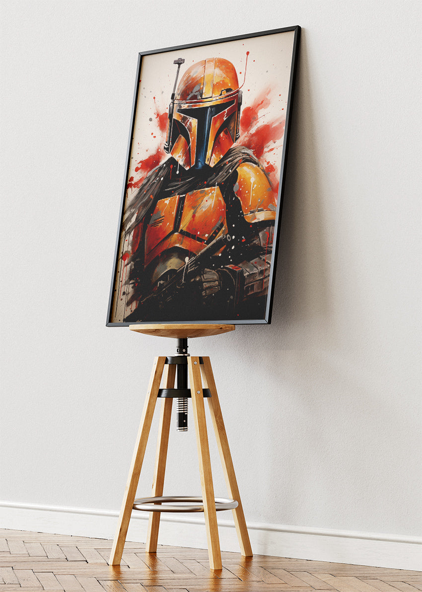 The Mandalorian Warrior Portrait Canvas & Poster Print – AI PRINT LAB