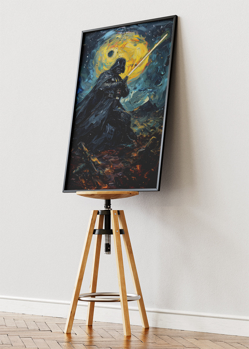 Darth Vader Moonlight Battle Portrait Canvas & Poster Print – AI PRINT LAB