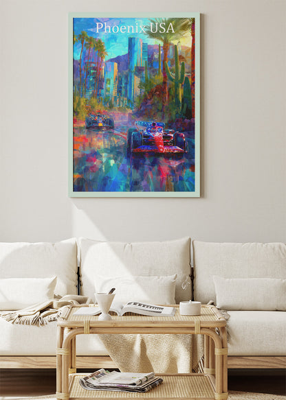 Phoenix USA Desert City Formula 1 Canvas Print & Poster – AI PRINT LAB