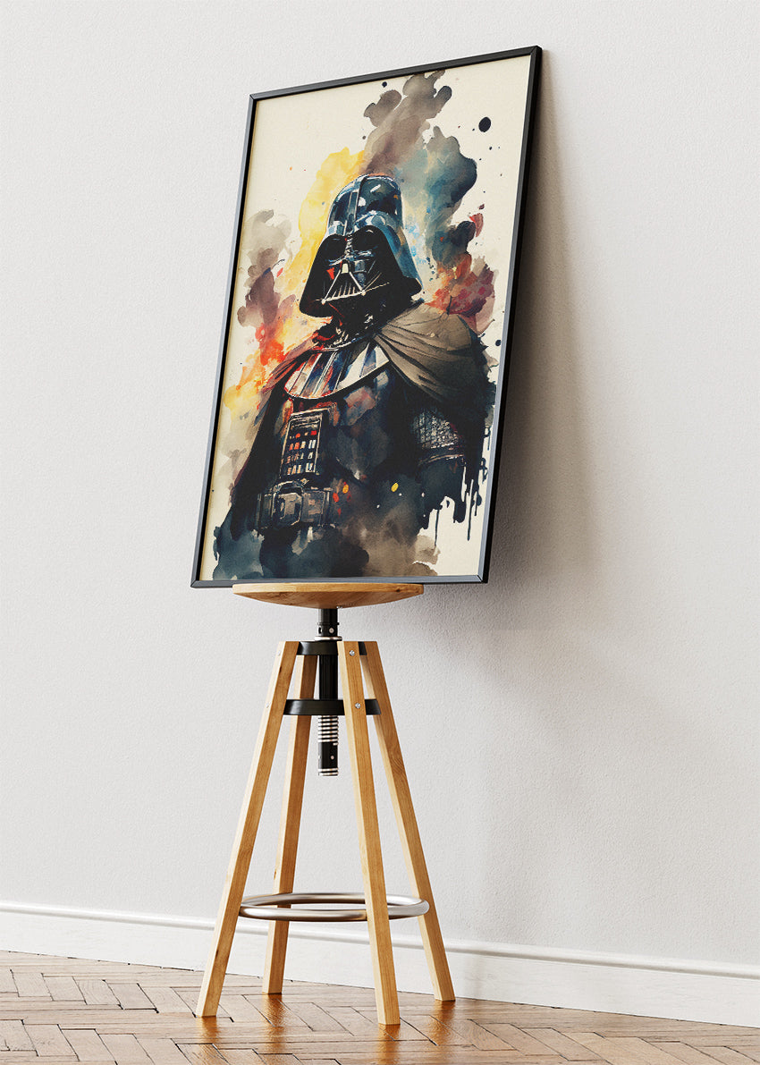 Darth Vader Watercolor Portrait Canvas & Poster Print – AI PRINT LAB