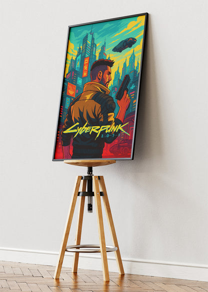 Cyberpunk 2077 Wall Art – Neon Futuristic Sci-Fi Action RPG Poster & Canvas