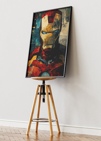 Iron Man Abstract Portrait Canvas & Poster Print – AI PRINT LAB