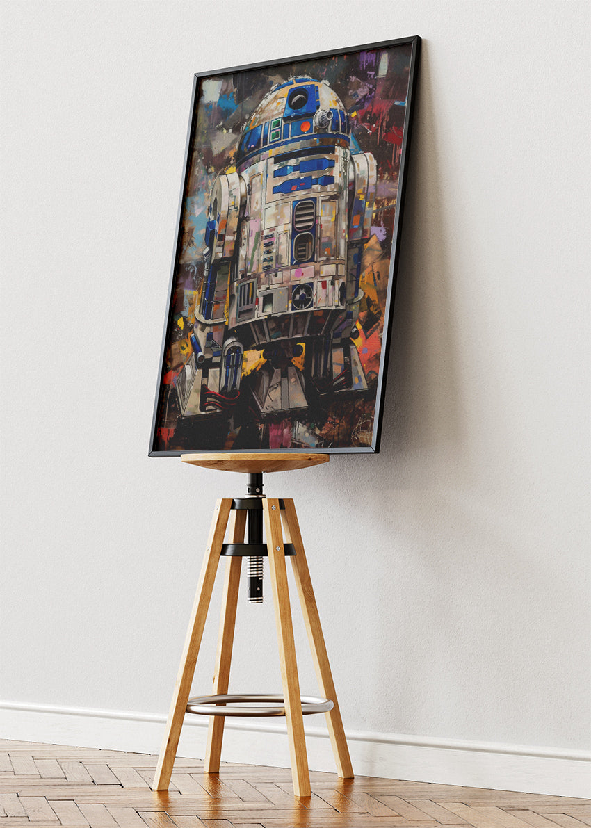 R2-D2 Abstract Star Wars Portrait Canvas & Poster Print – AI PRINT LAB