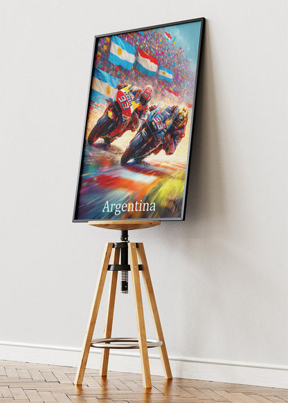 Argentina Grand Prix Motorcycle Racing Wall Art Poster & Canvas
