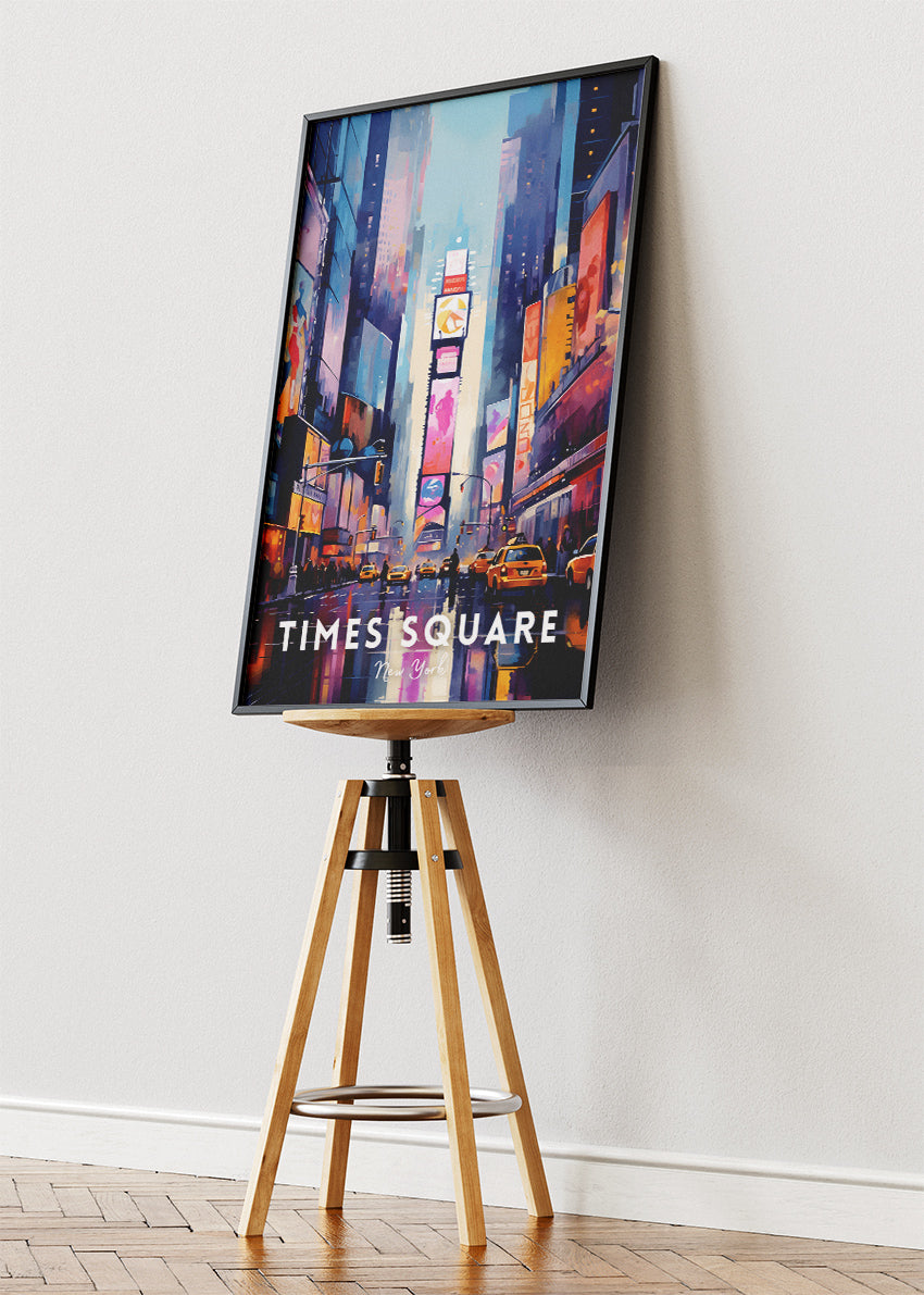 Times Square New York Poster & Canvas Print – Vibrant Cityscape Wall Art