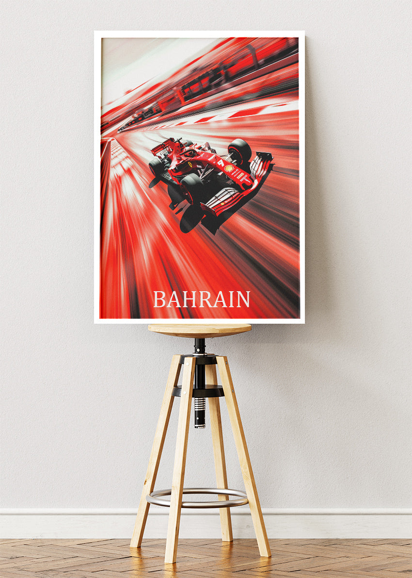 Bahrain Formula 1 Speed Art Poster & Canvas | Dynamic F1 Racing Wall Art