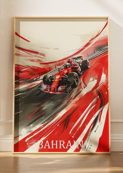 Bahrain Formula 1 Wall Art Poster & Canvas | Abstract F1 Racing Speed Print