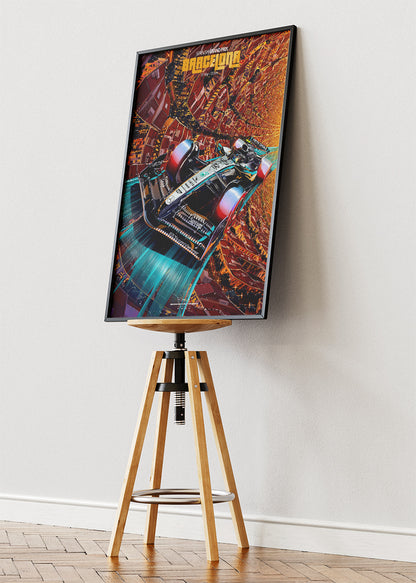Barcelona Grand Prix Formula 1 Poster Canvas Print – F1 Racing Wall Art – AI PRINT LAB