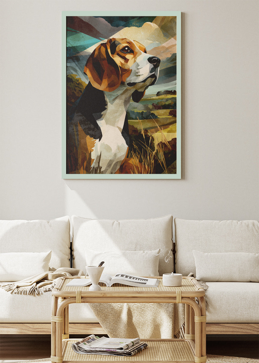 Beagle Dog Canvas Print & Poster – Artistic Pet Wall Art – AI PRINT LAB