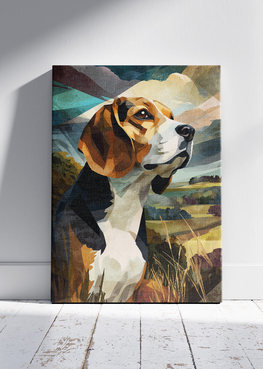 Beagle Dog Canvas Print & Poster – Artistic Pet Wall Art – AI PRINT LAB