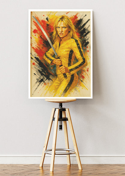 Beatrix Kiddo Kill Bill Portrait Wall Art Poster & Canvas