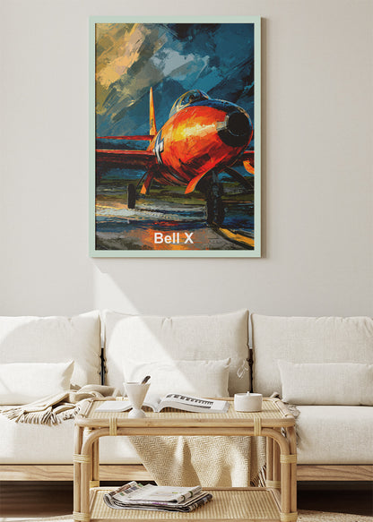 Bell X-1 Rocket Plane Canvas Print – Supersonic Aviation Art – Aiprintlab
