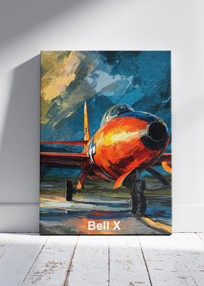 Bell X-1 Rocket Plane Canvas Print – Supersonic Aviation Art – Aiprintlab