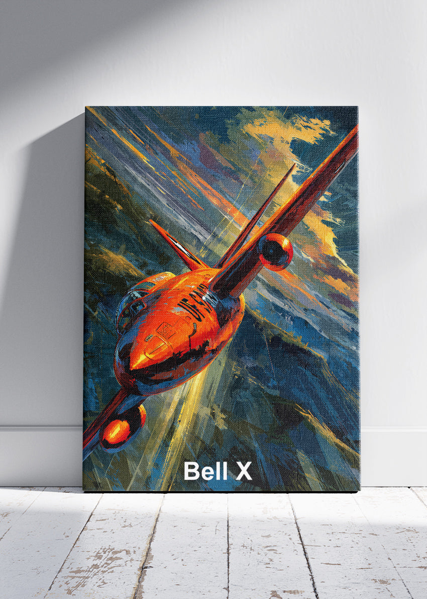 Bell X-1 Supersonic Rocket Plane Poster & Canvas Print – Aviation Art – Aiprintlab