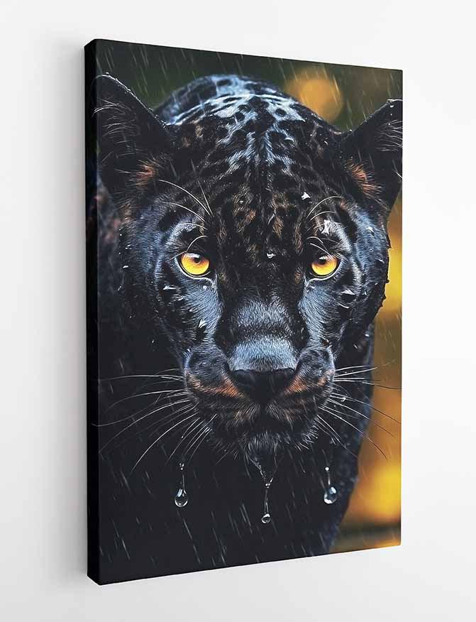 Black Canvas & Poster Wall Art T371 Wildlife Series