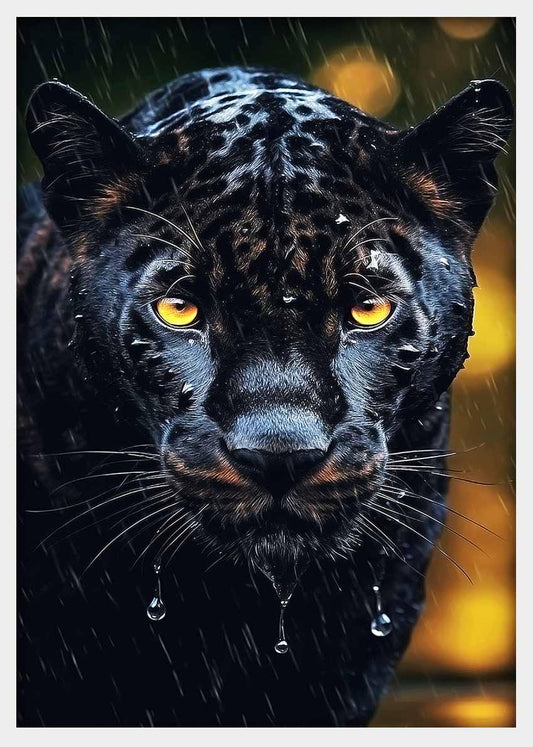 Black Canvas & Poster Wall Art T371 Wildlife Series