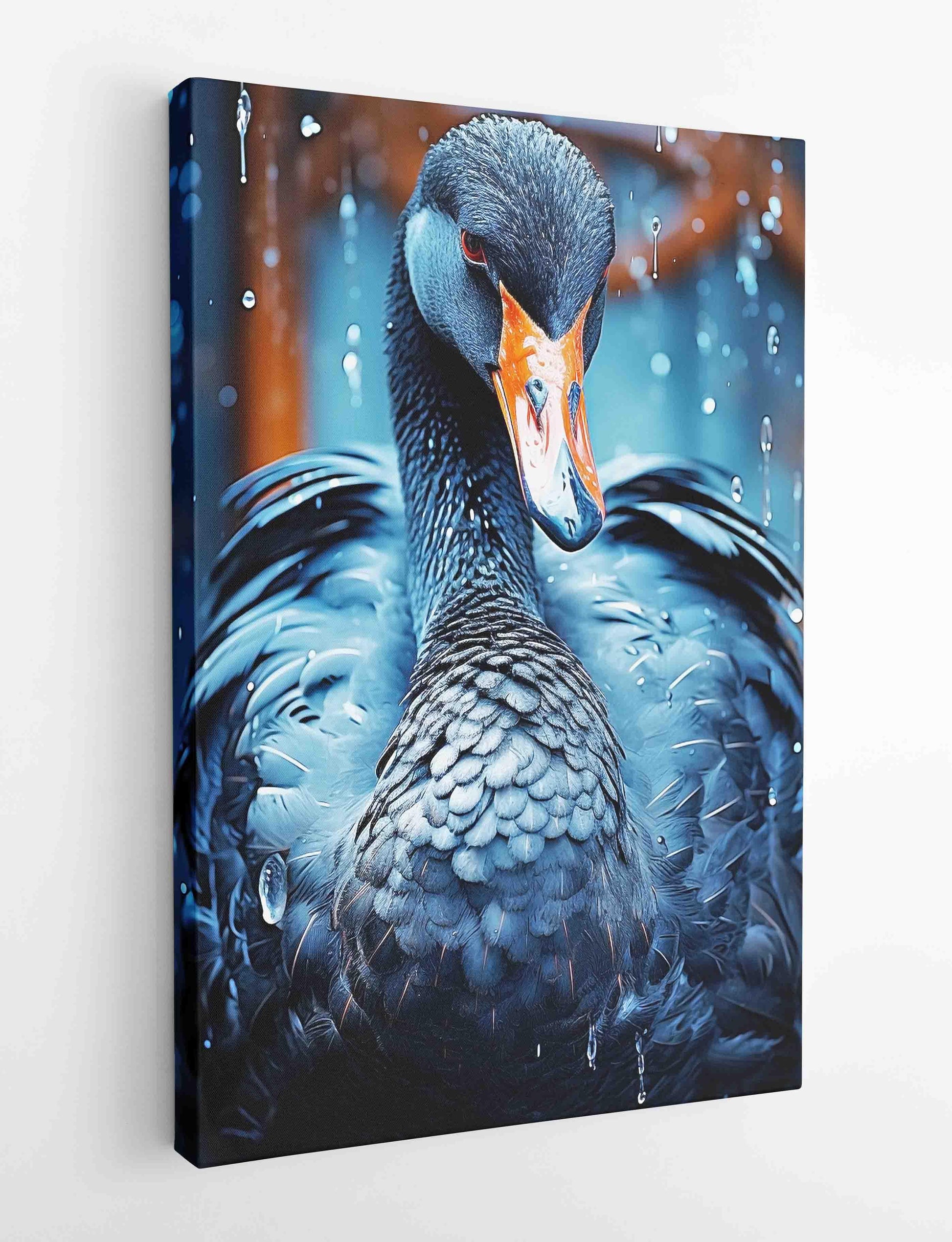Black Canvas & Poster Wall Art T406 Wildlife Series