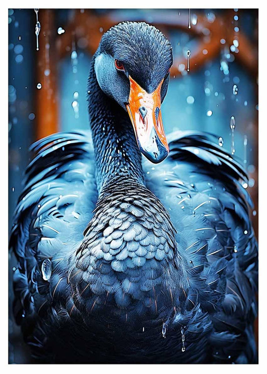 Black Canvas & Poster Wall Art T406 Wildlife Series