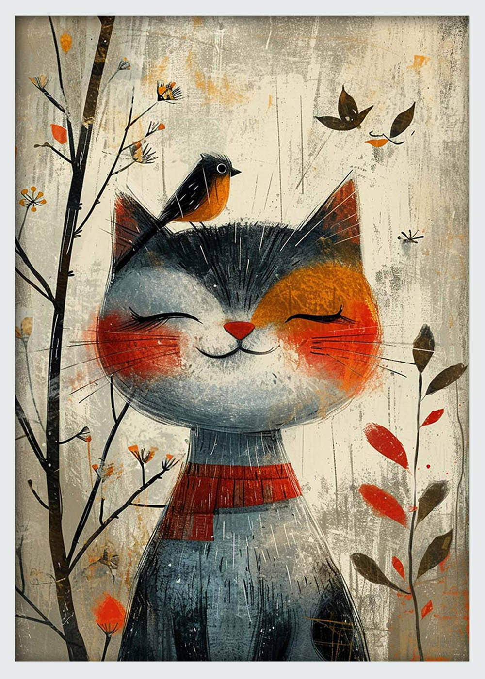 Black Cats & Witches Night – Spooky Halloween Village Canvas & Poster Wall Art – T1153 – AiPrintLab