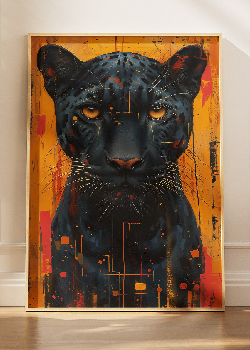 Black Panther Wall Art Print & Canvas – Bold Modern Big Cat Artwork