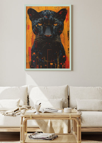 Black Panther Wall Art Print & Canvas – Bold Modern Big Cat Artwork