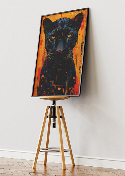 Black Panther Wall Art Print & Canvas – Bold Modern Big Cat Artwork
