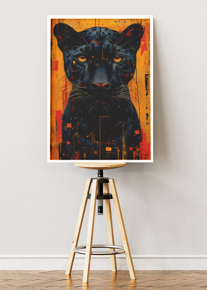 Black Panther Wall Art Print & Canvas – Bold Modern Big Cat Artwork