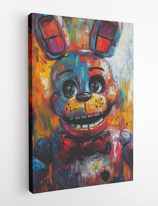 Bonnie-Inspired FNAF Wall Art – Colorful Animatronic Canvas & Poster Print – T1397 –