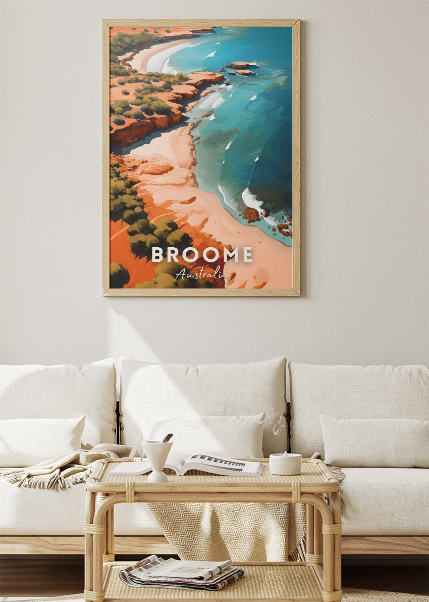 Broome Australia Travel Poster – Coastal Wall Art Print – AIPRINTLAB