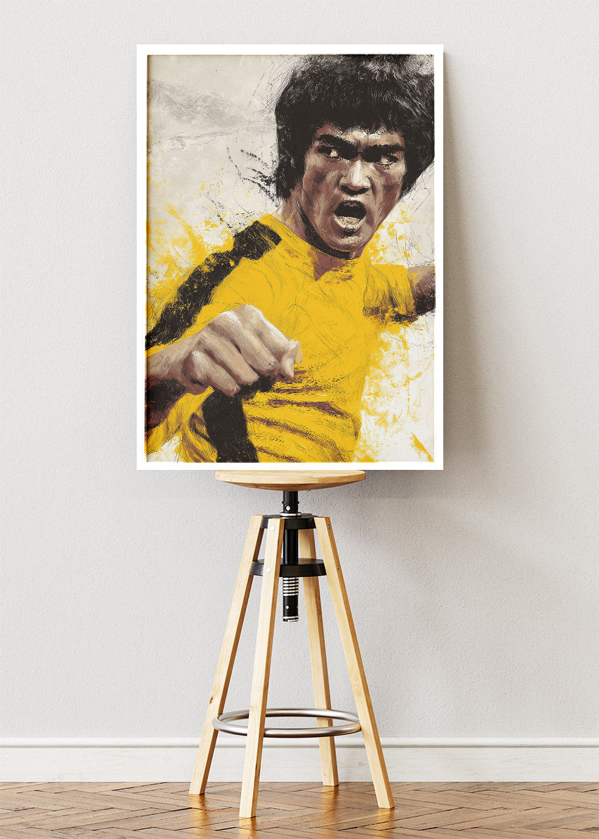 Bruce Lee Martial Arts Legend – Dynamic Action Wall Art Poster & Canvas Print