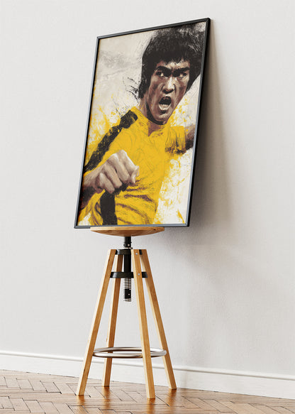 Bruce Lee Martial Arts Legend – Dynamic Action Wall Art Poster & Canvas Print